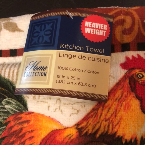 NWTAG Home Collection Rooster Themed - 2 Pot Holders, 1 Oven Mitt & 1 Tea Towel - Picture 4 of 4